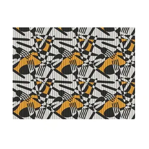 Passadeira PVC 43cm x 1 metro Tropical talheres abstratos Kapazi