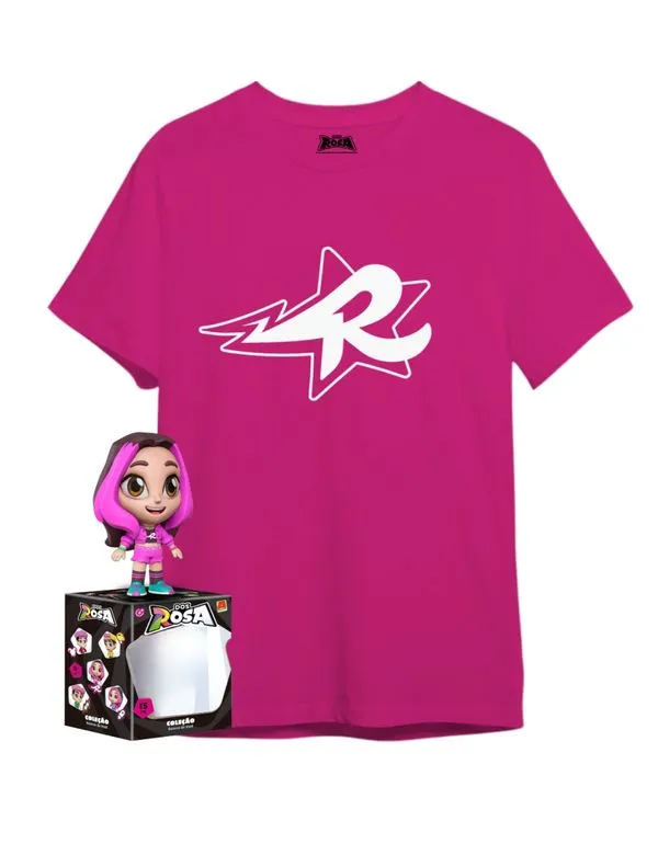Kit Camiseta + Boneca Emilly Vick 14 / Rosa