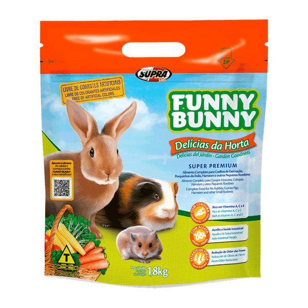Ração Funny Bunny Delícias da Horta Supra 1,8 kg