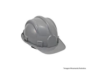 Capacete Seguranca Aba Frontal Cinza