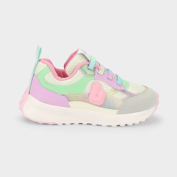 Tênis Infantil Bibi Jogging Kids Rosa com Verde 35