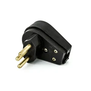 Plug Macho Tomada Elétrica Tripolar 90 Graus Preto 20A