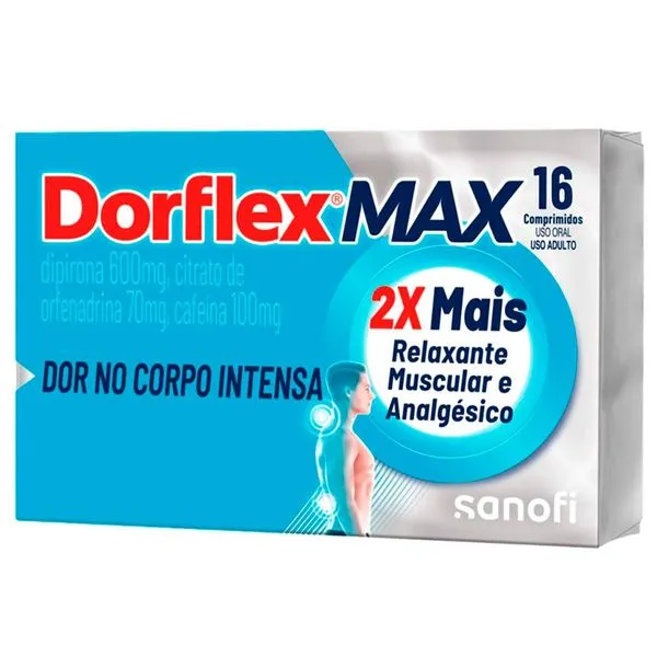 Dorflex Max 600+70+100mg 16 Comprimidos Sanofi