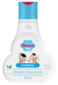 Shampoo Suave Para Cabelinhos Delicados Turma Da Mônica Baby 200ml
