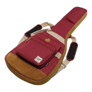 Bag para Guitarra Ibanez Powerpad IGB541-WR com Revestimento Acolchoado e 4 Compartimentos Wine Red Bag para Guitarra Powerpad IGB541-WR Acolchoado Wine Red Ibanez