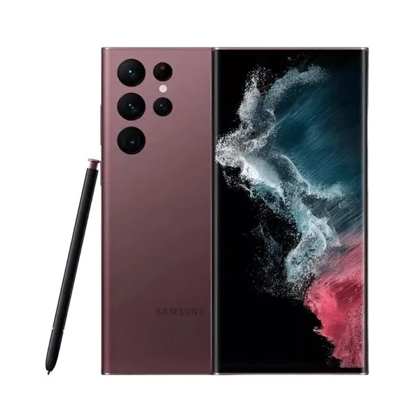 Smartphone Seminovo Galaxy S22 Ultra 5G 256GB Cam Tripla 108MP+10MP+10MP Frontal 40MP Snapdragon 8 Tela 6.8" Vinho - Produto Categoria Ouro- Samsung