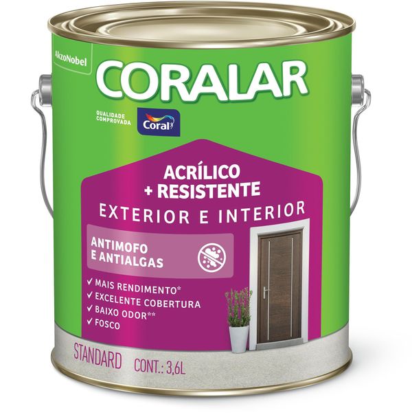 Tinta Acrílica Coralar Duo Fosco Areia 3,6L