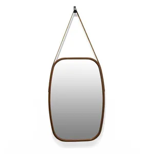 Espelho Retangular Moldura De Plastíco Caramelo 65X43,5 Cm