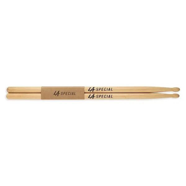 Baqueta 5A LA Special LA5AW Hickory Ponta Madeira Sonoridade Dark e Quente Natural Promark Baqueta 5A LA Special LA5AW Hickory Ponta Madeira Natural Promark
