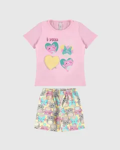 Pijama Infantil Menina É Pura Diversão Em Algodão Malwee Kids Rosa - 6