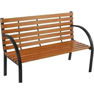 Banco de Jardim Outvita 48 Polegadas Madeira e Preto A-BI