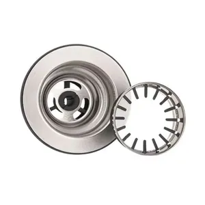 Válvula para Pia Inox 3 1-2 com Puxador Cromado para Controle de Escoamento de Água Pádova Válvula para Pia Inox 3 1-2 com Puxador Cromado para Cozinha Ou Banheiro Pádova