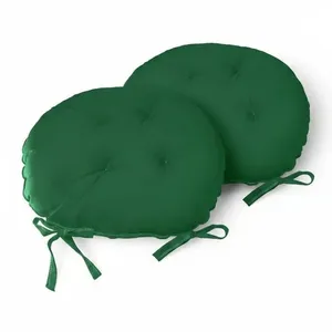Kit 2 Almofadas Futon Redondo Assento para Cadeira 40x40 Verde Bandeira com Cordão de Coração Shop Kit 2 Almofadas Futon Redondo Assento para Cadeira 40x40 Verde Bandeira de Coração Shop