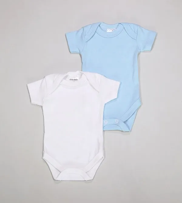 Kit Body Fio Egípcio com 2 unidades Branco/Azul - 1103E Azul - RN