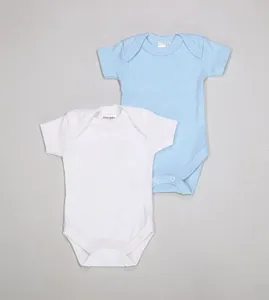 Kit Body Fio Egípcio com 2 unidades Branco/Azul - 1103E Azul - P