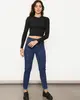 Calça Jeans Feminina Cigarrete Desfiada Azul Escuro 44