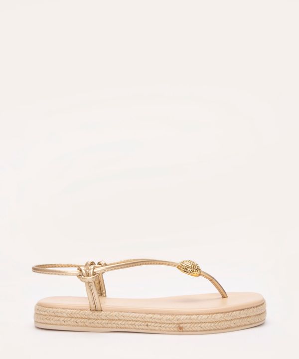 rasteirinha flatform texturizada oneself bege 39