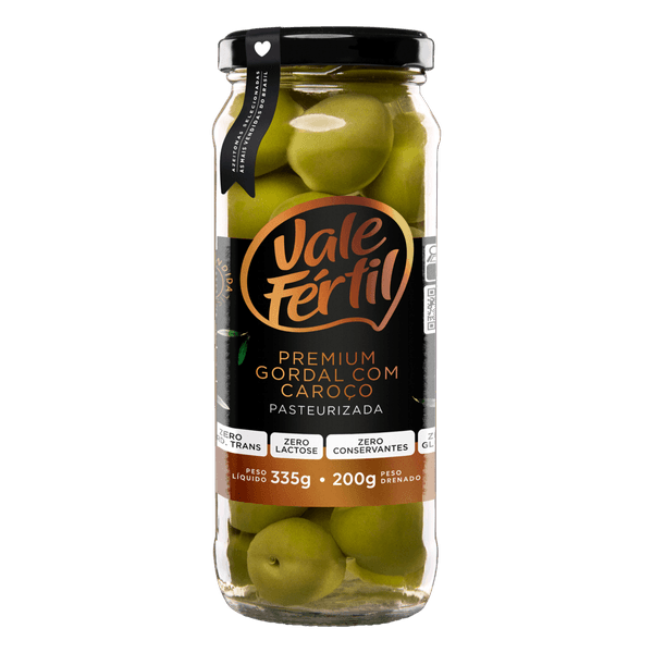 Azeitona Vale Fértil Premium Gordal Vidro 200g