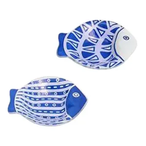 Ornamento De Vidro Decor Glass 2 Unidades Peixes Pequenos 16,5 x 14cm (MP)