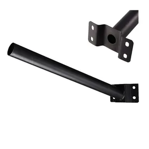 Suporte Barra Luminaria Solar Aço Pintura Eletrostatica Parede Poste Rua Segurança Iluminaçao Quinta