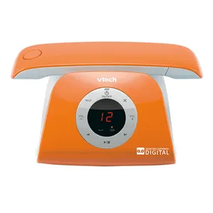 Telefone Digital Sem fio Vtech Retro com identificador - Laranja