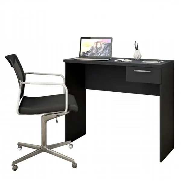 Escrivaninha Office 1 Gaveta Preta Tx- Notável