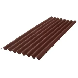 Telha Ecológica para Cobertura Clássica Fit P3804BR Vermelho com Perfil Ondulado 8 Ondas Onduline Telha Ecológica Clássica Fit P3804BR Vermelho com Desempenho Térmico Superior Onduline