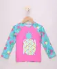 Blusa de praia Infantil Raglan Estampada de Folhagens com Proteção UV50+ Rosa 8
