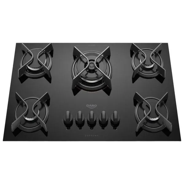 Cooktop 5 Bocas Dako Supreme Gás Preto 300001966