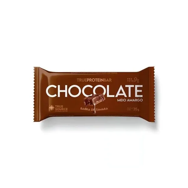 Barra de Tâmara True Protein Bar sabor Chocolate meio Amargo 35g