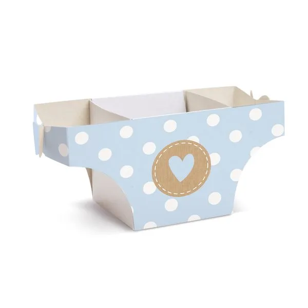 Acessórios para Festa - Cachepot para Doces - Chá Revelação - Fraldinha Azul - 8 Un - Cromus