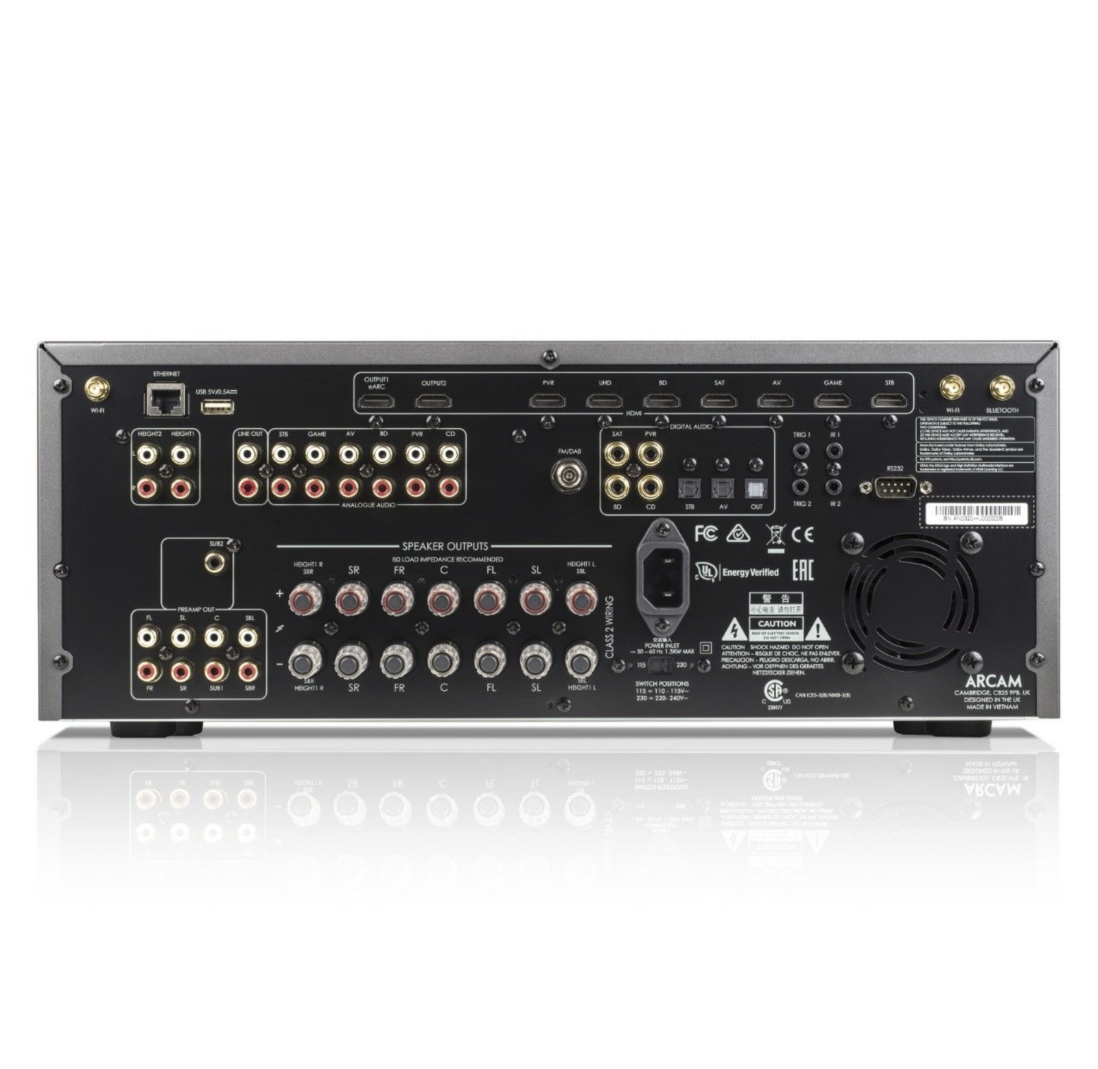 Receiver Arcam AVR10 Dolby Atmos DTS:X 7.2ch WiFi Bluetooth 4K IMAX Dirac Live - Bivolt