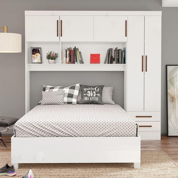 Guarda Roupa Modulado Paris 5 Portas 2 Gavetas Branco