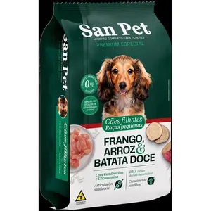 Ração Cães Filhotes Raças Pequenas Frango San Pet 1Kg