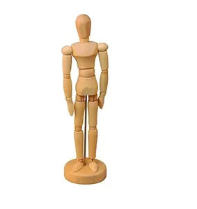 Boneco Articulado De Madeira 30cm