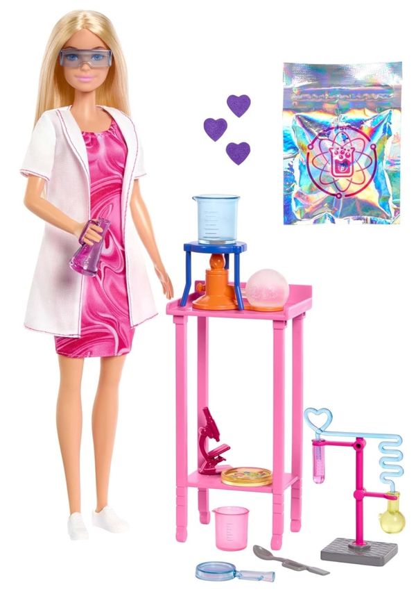 Boneca Barbie Cientista c/ Mesa de Laboratório e Acessórios - Profissões - Mattel