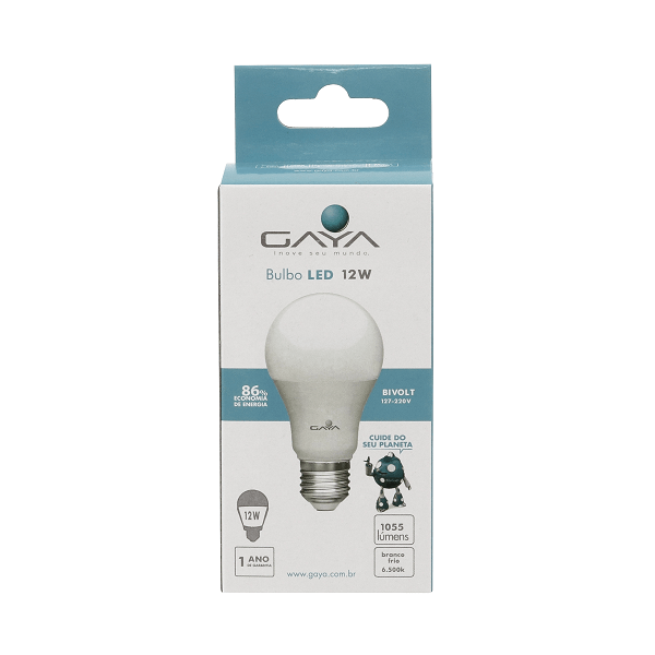 Lâmpada de LED Bulbo A60 12W 6000K 25000H Bivolt Gaya
