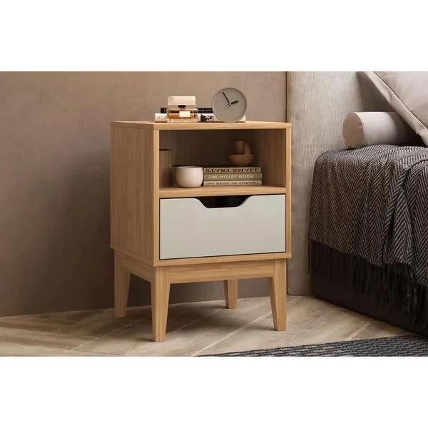 Mesa Cabeceira Infantil Mb 1095 C- 1 Gaveta Mel-off White - Movelbento