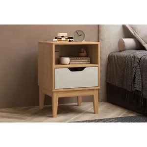 Mesa Cabeceira Infantil Mb 1095 C- 1 Gaveta Mel-off White - Movelbento