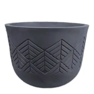 Vaso Tribo Redondo Japi Preto Ardósia N° 52