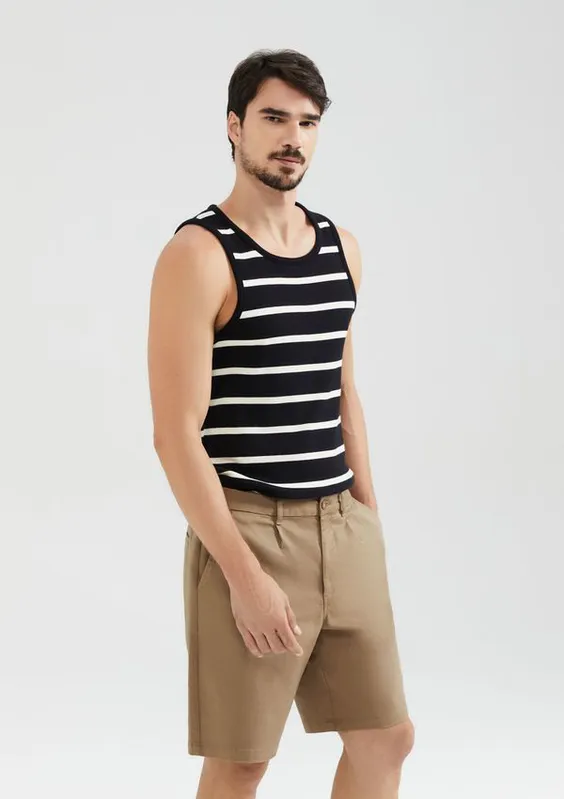Bermuda Masculina Chino Em Sarja - Bege 048