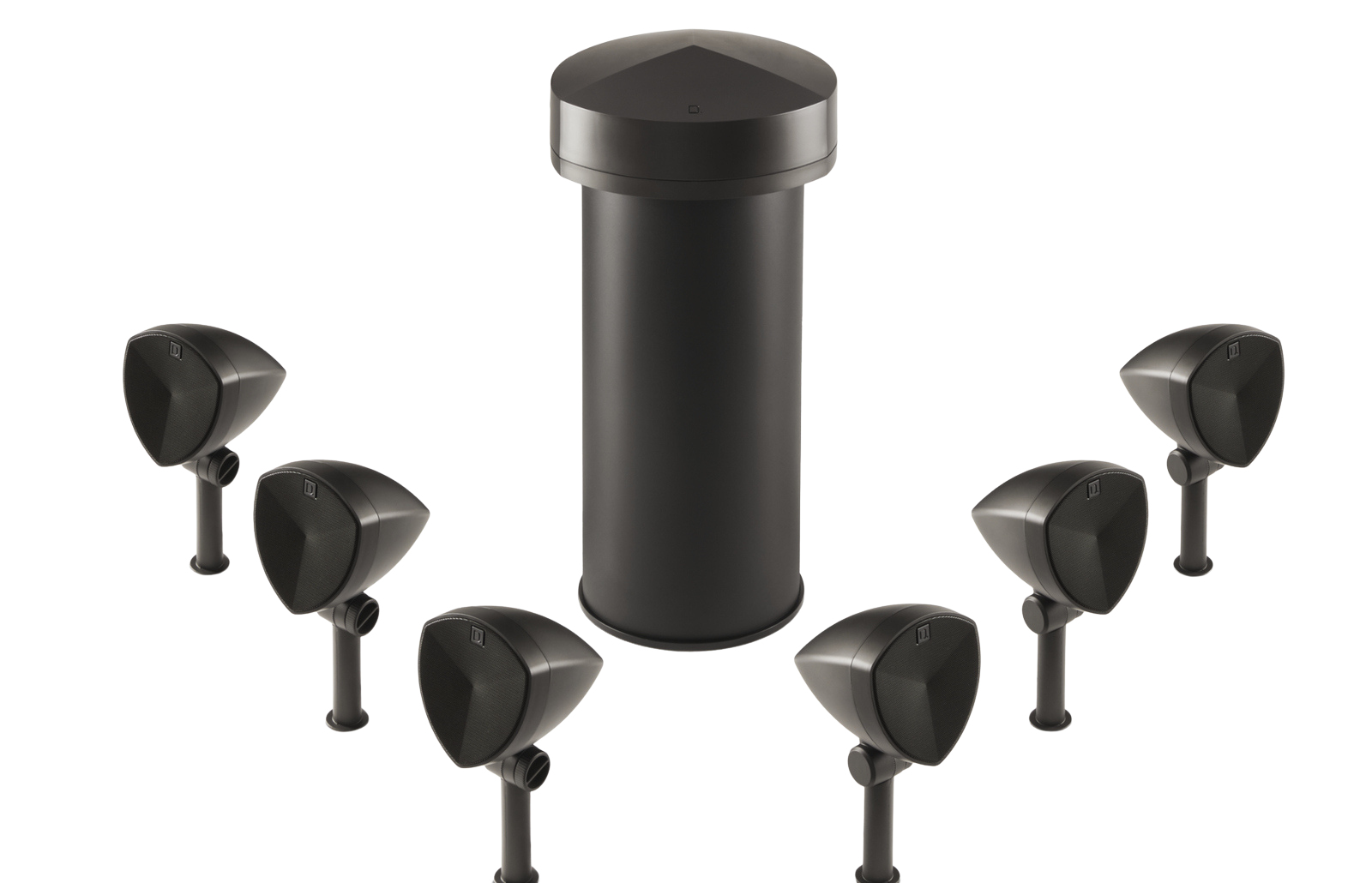 Sistema de Alto-Falantes Externos Definitive Technology LS-6.1 com 6 Caixas Paisagísticas LS-400 e Subwoofer Enterrado LS-80 - Som Ambiente Premium para Áreas Externas