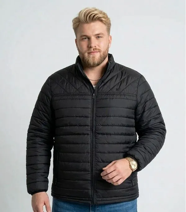 Jaqueta Masculina Plus Size Microfibra Diametro Preto Plus G1