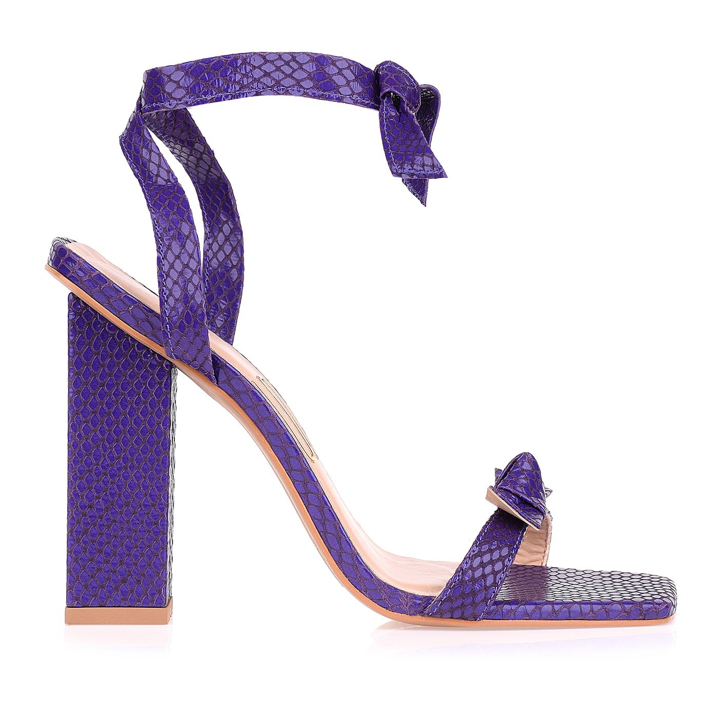 Sandália Salto Alto New Snake Violet