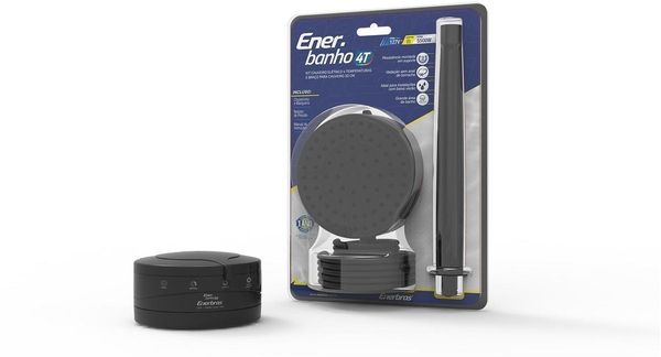Chuveiro Elétrico Enerbras Enerbanho 4 Temperaturas com Braço Preto 5500W 127V