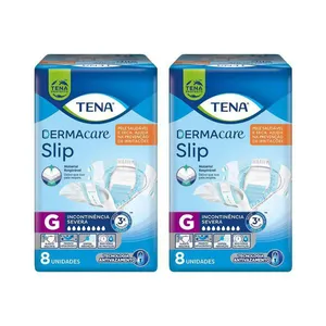 Kit 2 Fraldas Adulto Tena Dermacare Regular G 8 Unidades cada