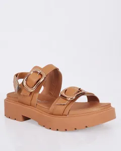 Sandália Feminina Vizzano Flatform Tratorada Marrom 36