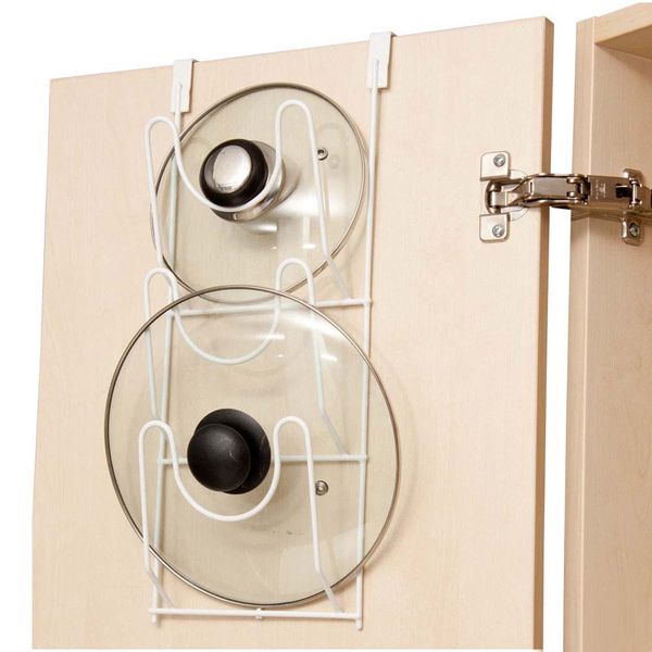 Suporte de tampas para porta branco Metaltru