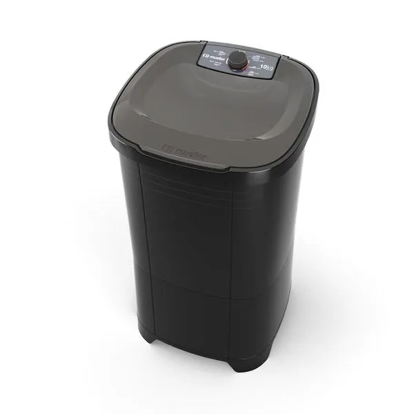 Tanquinho Mueller MLT10B 10kg Semiautomático 5 Ciclos Eficiente Preto 220V Tanquinho De Lavar Roupa Mueller 10 Kg Semiautomático MLT10B 220V