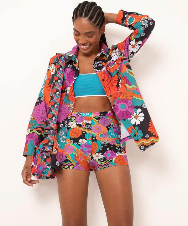 short ciclista areia cosmo preto GG